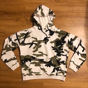 Cotton On Loose Fit Hoodie Sweatshirt White Camo